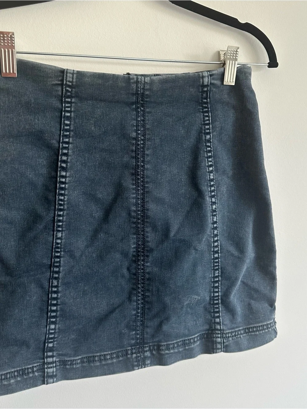 Free People Modern Femme Mini Skirt in Westminster Blue